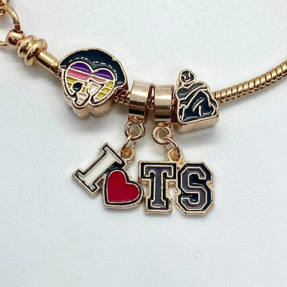 Taylor Swift Lover Gold Tone Snake Style Charm Bracelet